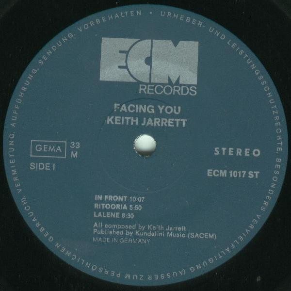 Keith Jarrett - Facing You | ECM Records (ECM 1017 ST) - 3