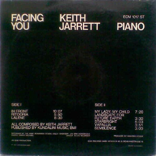 Keith Jarrett - Facing You | ECM Records (ECM 1017 ST) - 2