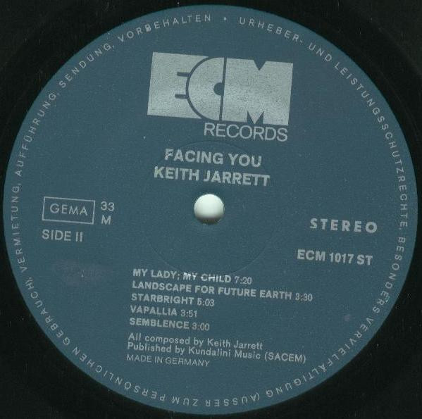 Keith Jarrett - Facing You | ECM Records (ECM 1017 ST) - 4