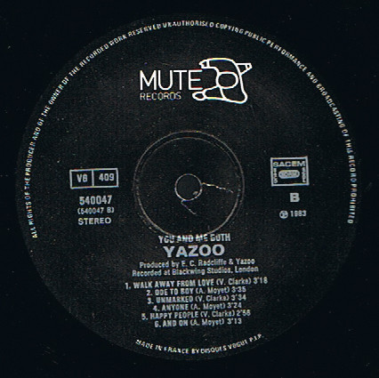 Yazoo - You And Me Both | Mute (540047) - 4