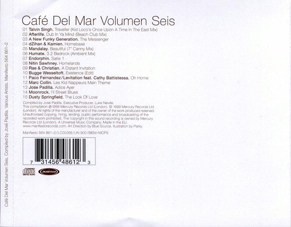Various - Café Del Mar Volumen Seis | Manifesto (564 861-2) - 2