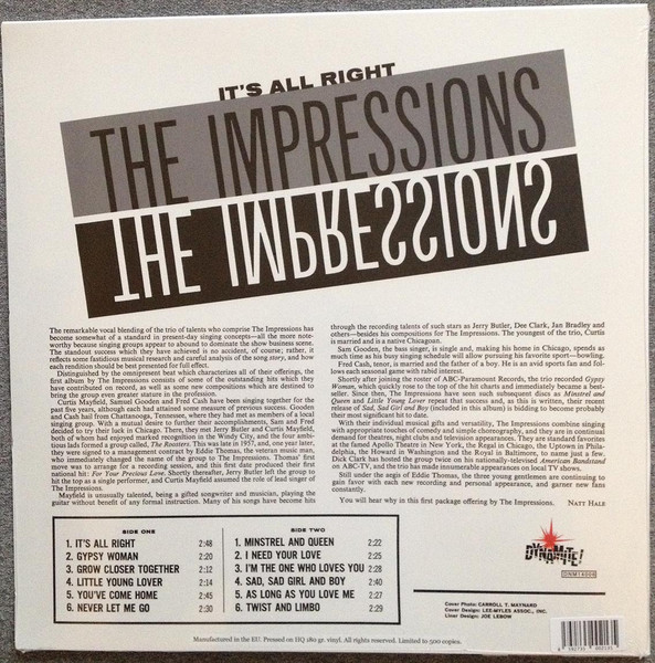 The Impressions - The Impressions | Dynamite! (DNM14006) - 2