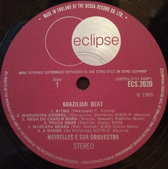 Meirelles E Sua Orquestra - Brazilian Beat | Decca (ECS 2020) - 2