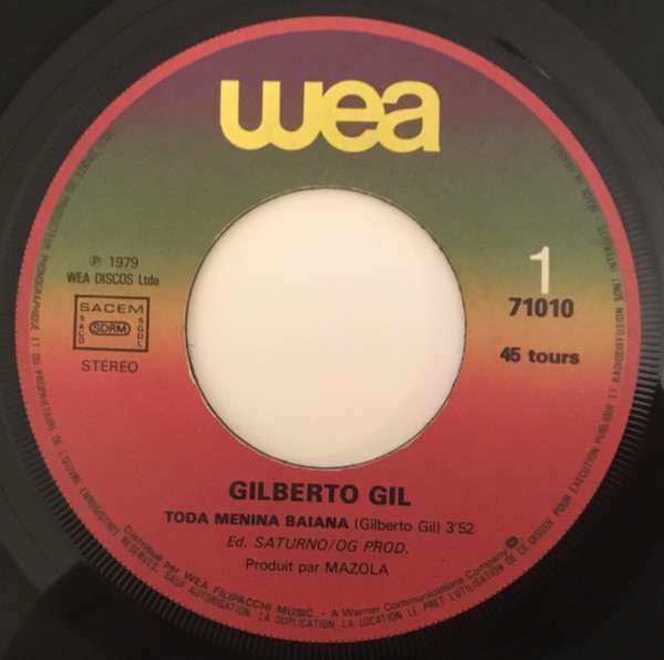 Gilberto Gil - Baiana | Wea (71 010) - 3