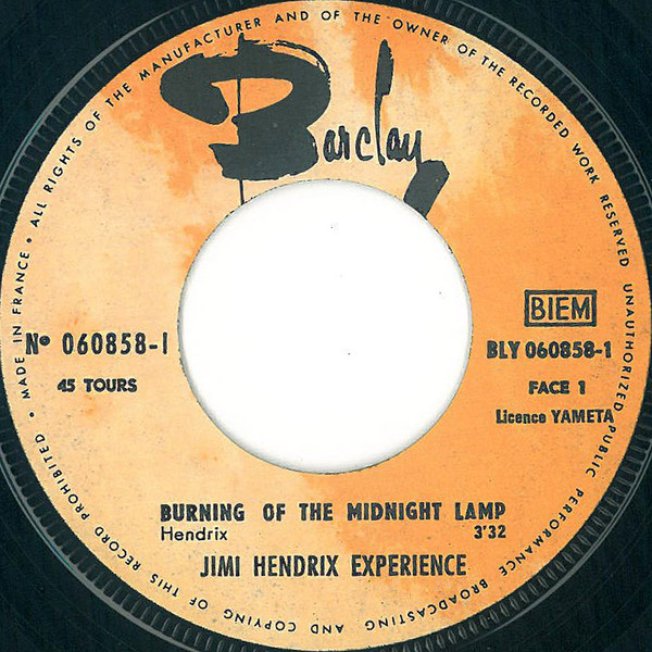 The Jimi Hendrix Experience - Burning Of The Midnight Lamp | Barclay (060.858) - 3