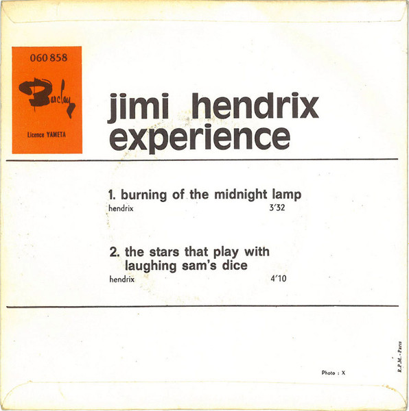 The Jimi Hendrix Experience - Burning Of The Midnight Lamp | Barclay (060.858) - 2