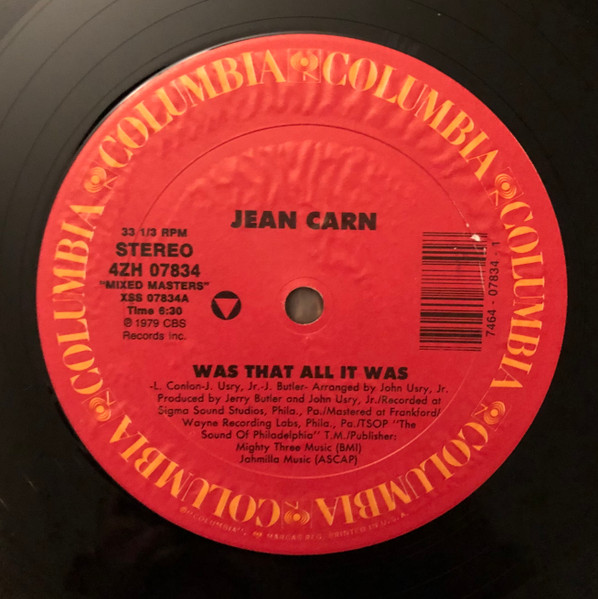 Jean Carn - Was That All It Was | CBS (CSD-5037) - main Jean Carn - Was That All It Was | CBS (CSD-5037) - main