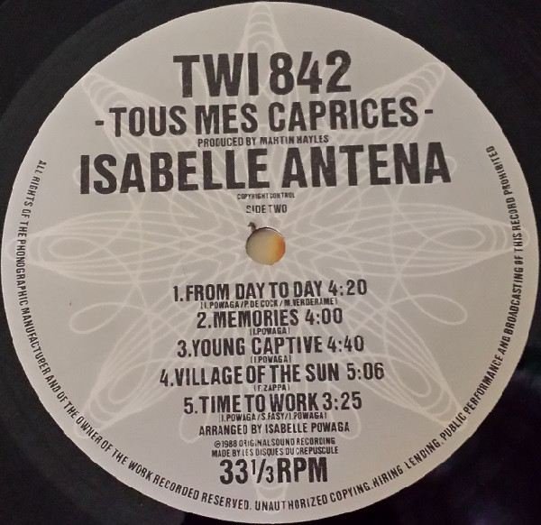 Isabelle Antena - Tous Mes Caprices | Les Disques Du Crépuscule (TWI 842) - 3 Isabelle Antena - Tous Mes Caprices | Les Disques Du Crépuscule (TWI 842) - 3