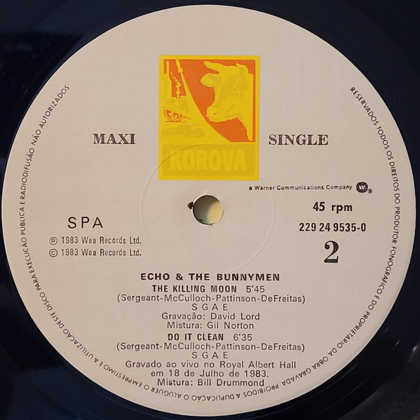 Echo & The Bunnymen - The Killing Moon (All Night Version) | Korova (24-9535-0) - 4