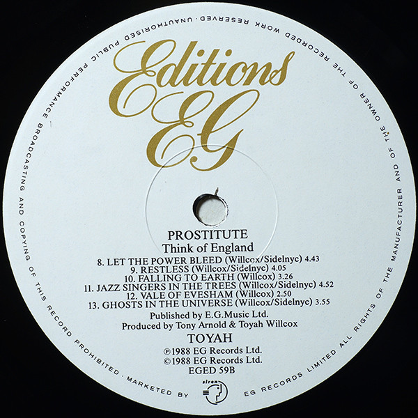 Toyah - Prostitute | Editions EG (EGED 59) - 4 Toyah - Prostitute | Editions EG (EGED 59) - 4