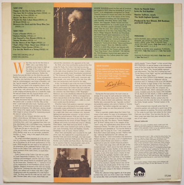 The Great Songs From The Cotton Club