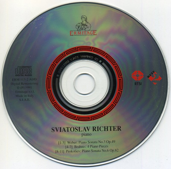 Sviatoslav Richter , Carl Maria von Weber - Johannes Brahms - Sergei Prokofiev - Weber - Brahms - Prokofiev | Ermitage (ERM 113-2 ADD) - 3 Sviatoslav Richter , Carl Maria von Weber - Johannes Brahms - Sergei Prokofiev - Weber - Brahms - Prokofiev | Ermitage (ERM 113-2 ADD) - 3