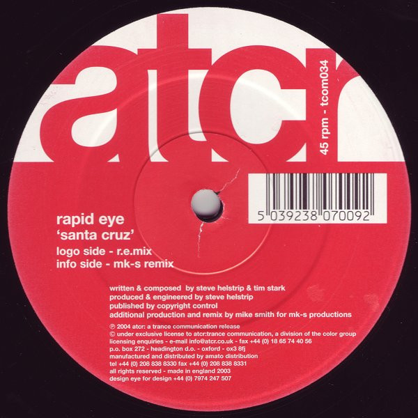 Rapid Eye - Santa Cruz | A Trance Communication Release (ATCR) (tcom034) - 4 Rapid Eye - Santa Cruz | A Trance Communication Release (ATCR) (tcom034) - 4
