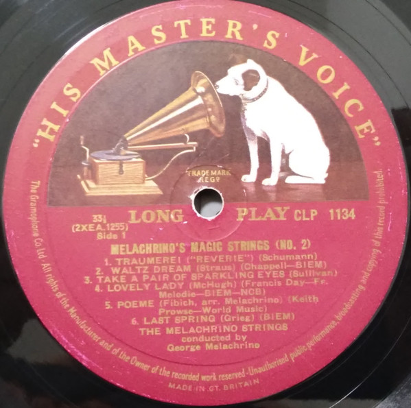 George Melachrino , The Melachrino Strings - Melachrino Magic Strings (No. 2) | His Master's Voice (CLP 1134) - 3 George Melachrino , The Melachrino Strings - Melachrino Magic Strings (No. 2) | His Master's Voice (CLP 1134) - 3
