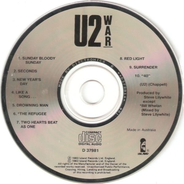 U2 - War CD | Festival Records (D 37981) - 3 U2 - War CD | Festival Records (D 37981) - 3
