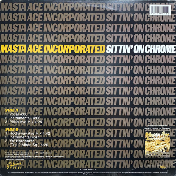 Masta Ace Incorporated - Sittin' On Chrome | Delicious Vinyl (7243 8 58452 1 5) - 2