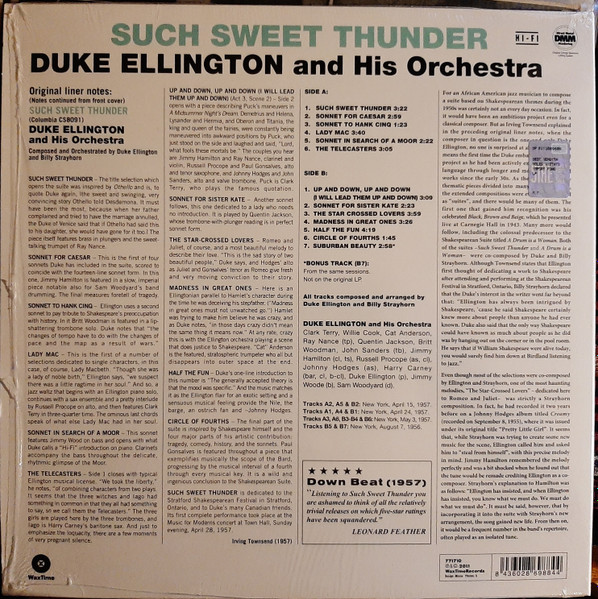 Duke Ellington And His Orchestra - Such Sweet Thunder | WaxTime (771710) - 2