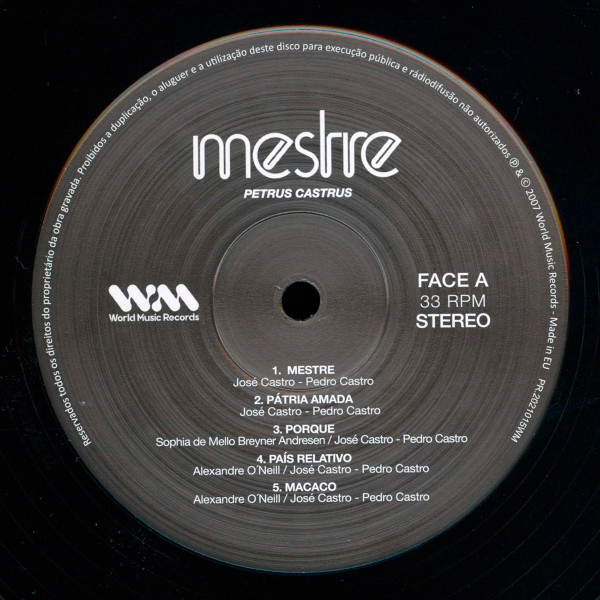 Petrus Castrus - Mestre | World Music Records (PR.2021015WM) - 3 Petrus Castrus - Mestre | World Music Records (PR.2021015WM) - 3