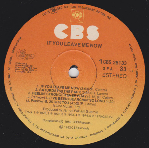 Chicago - If You Leave Me Now | CBS (25133) - 4