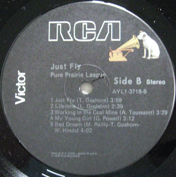 Pure Prairie League - Just Fly | RCA (AYL1-3718) - 4 Pure Prairie League - Just Fly | RCA (AYL1-3718) - 4