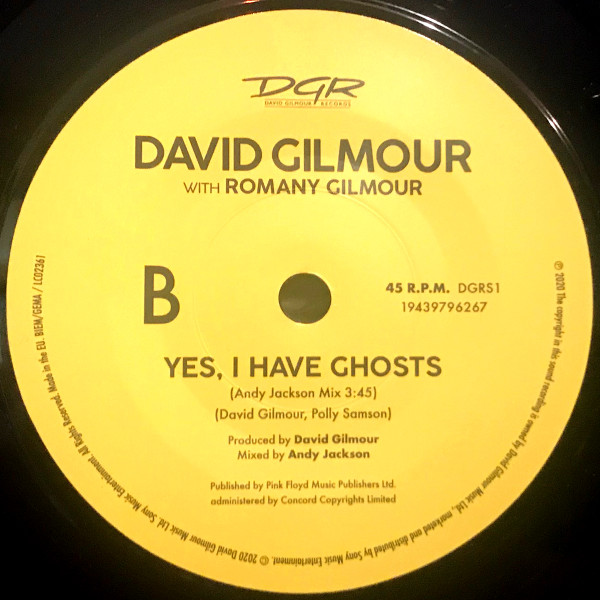 David Gilmour With Romany Gilmour - Yes, I Have Ghosts | DGR (David Gilmour Records) (DGRS1) - 4 David Gilmour With Romany Gilmour - Yes, I Have Ghosts | DGR (David Gilmour Records) (DGRS1) - 4