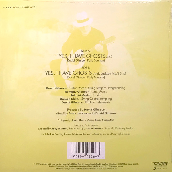 David Gilmour With Romany Gilmour - Yes, I Have Ghosts | DGR (David Gilmour Records) (DGRS1) - 2 David Gilmour With Romany Gilmour - Yes, I Have Ghosts | DGR (David Gilmour Records) (DGRS1) - 2