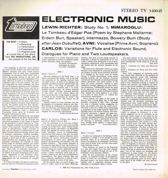 Various - Electronic Music | Turnabout (TV 34004S) - 2 Various - Electronic Music | Turnabout (TV 34004S) - 2