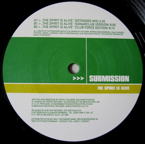 Submission - The Spirit Is Alive | One Way Records (OW018-2) - 2