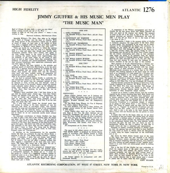 Jimmy Giuffre & His Music Men - The Music Man | Atlantic (1276) - 2