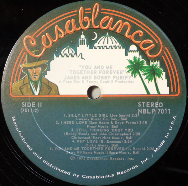 James & Bobby Purify - You & Me Together Forever | Casablanca (NBLP 7011) - 4