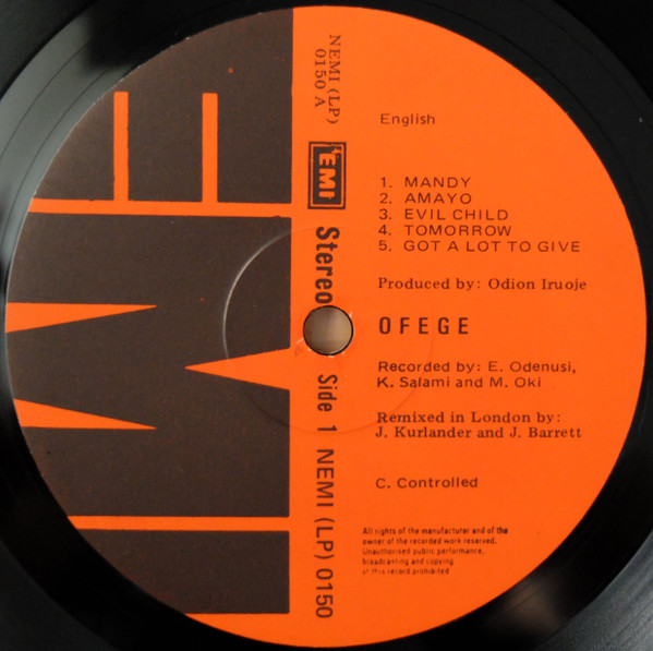 Ofege - The Last Of The Origins | EMI (NEMI (LP) 0150) - 3