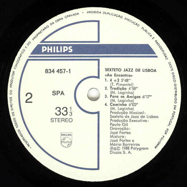 Sexteto de Jazz de Lisboa - Ao Encontro | Philips (834 457-1) - 4