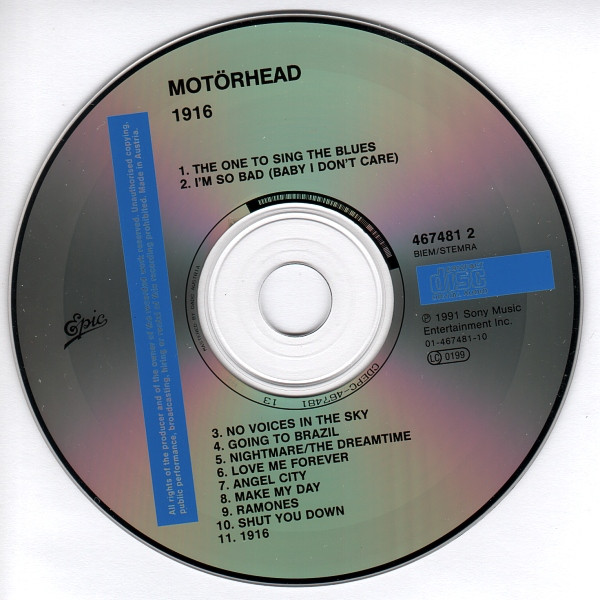 Motörhead - 1916 | Epic (467481 2) - 3