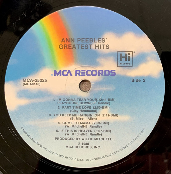 Ann Peebles - Ann Peebles' Greatest Hits | MCA Records (MCA-25225) - 4