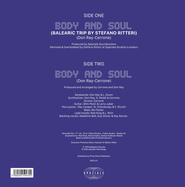 Don Ray - Body And Soul | Spaziale Recordings (SPZ-012) - 2