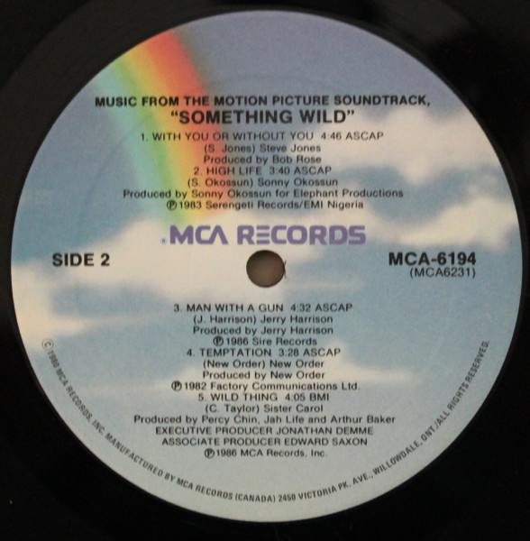 Various - Something Wild - Music From The Motion Picture Soundtrack [Vinyl] | MCA Records (MCA-6194) - 4