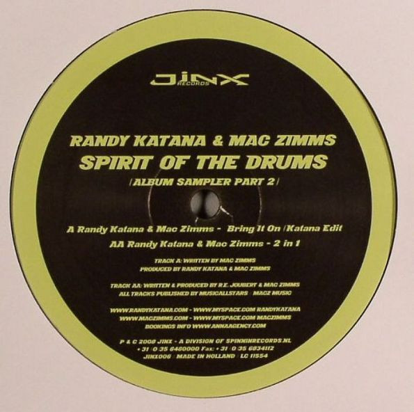 Randy Katana & Mac Zimms - Spirit Of The Drums (Album Sampler Part 2) | Jinx Records (JINX006)