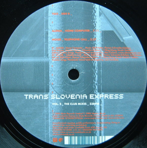 Various - Trans Slovenia Express - Volume 2 The Club Mixes | Mute (12 MUTE 348) - 2