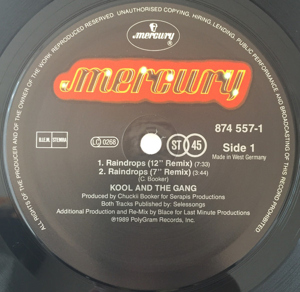 Kool & The Gang - Raindrops | Mercury (874 557-1)