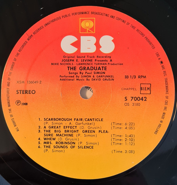 Paul Simon , Simon & Garfunkel , Dave Grusin - The Graduate (The Original Soundtrack Recording) | CBS (S 70042) - 4 Paul Simon , Simon & Garfunkel , Dave Grusin - The Graduate (The Original Soundtrack Recording) | CBS (S 70042) - 4