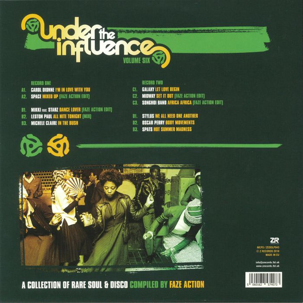 Faze Action - Under The Influence Volume Six (A Collection Of Rare Soul & Disco) | Z Records (ZEDDLP043) - 2 Faze Action - Under The Influence Volume Six (A Collection Of Rare Soul & Disco) | Z Records (ZEDDLP043) - 2