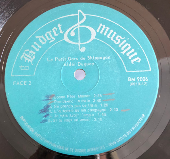 Aldei Duguay - Le P'Tit Gars De Shippagan Chante Le Western Canadien | Budget Musique (BM-9006) - 4