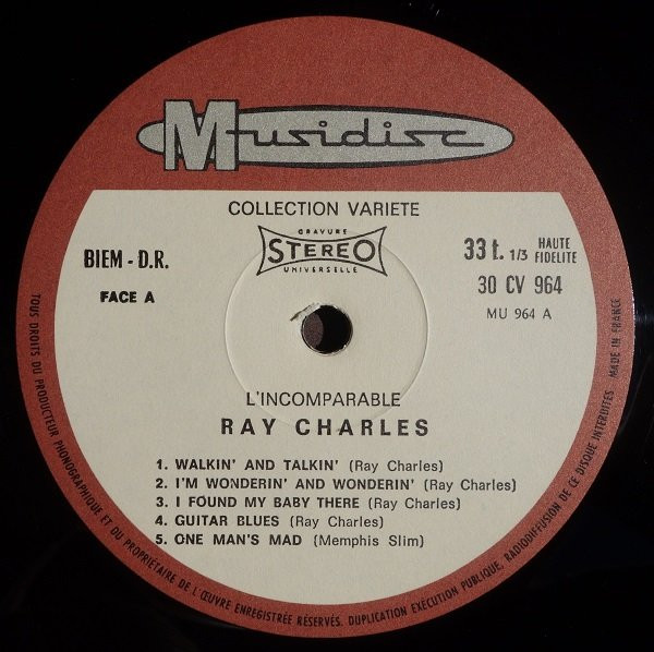 Ray Charles - L'Incomparable | Musidisc (30 CV 964) - 3 Ray Charles - L'Incomparable | Musidisc (30 CV 964) - 3