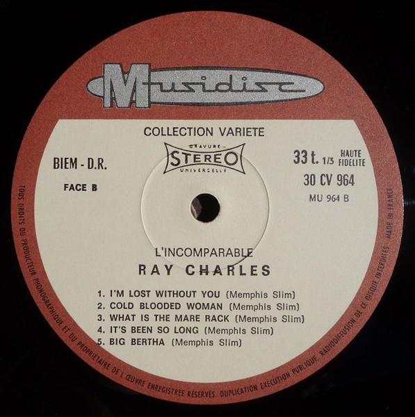 Ray Charles - L'Incomparable | Musidisc (30 CV 964) - 4 Ray Charles - L'Incomparable | Musidisc (30 CV 964) - 4