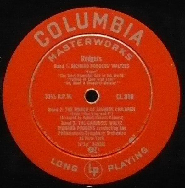 Richard Rodgers Conducting The Philharmonic-Symphony Orchestra Of New York - Richard Rodgers Conducting The Philharmonic-Symphony Orchestra Of New York | Columbia (CL 810) - 2 Richard Rodgers Conducting The Philharmonic-Symphony Orchestra Of New York - Richard Rodgers Conducting The Philharmonic-Symphony Orchestra Of New York | Columbia (CL 810) - 2