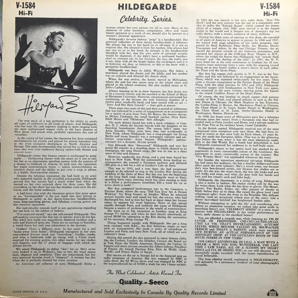 Hildegarde - Hildegarde | Seeco (CELP 400) - 2