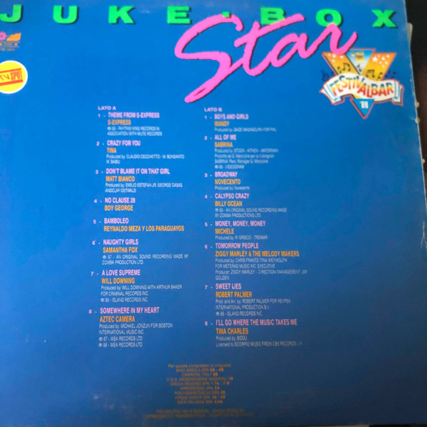 Various - Juke Box Star - Festivalbar '88 | Five (FM 13614) - 2 Various - Juke Box Star - Festivalbar '88 | Five (FM 13614) - 2