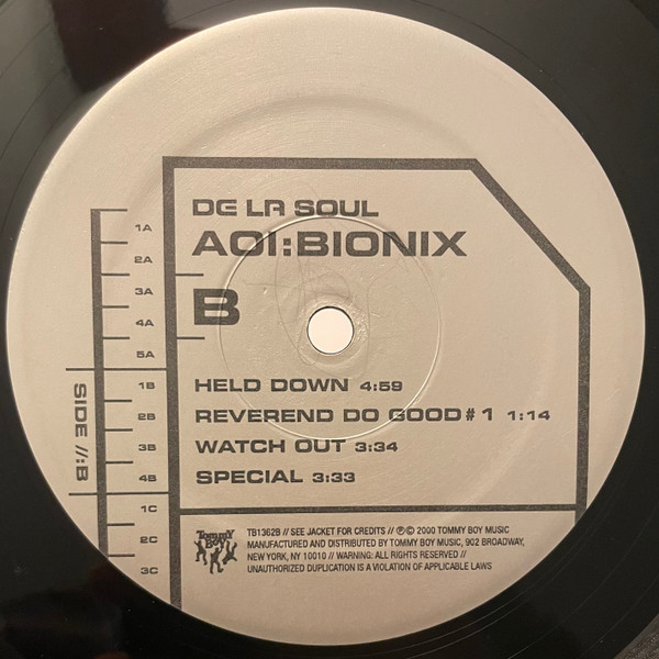 De La Soul - AOI: Bionix | Tommy Boy (TB1362) - 4