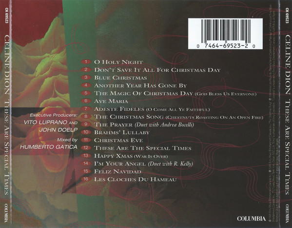 Céline Dion - These Are Special Times | Columbia (CK 69523) - 2 Céline Dion - These Are Special Times | Columbia (CK 69523) - 2