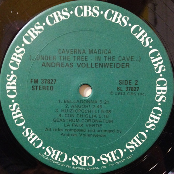 Andreas Vollenweider - Caverna Magica (...Under The Tree - In The Cave...) | CBS (FM 37827) - 3 Andreas Vollenweider - Caverna Magica (...Under The Tree - In The Cave...) | CBS (FM 37827) - 3